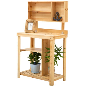 Tildasstore Planteringsbord med hylla granträ 80x43x136,5 cm