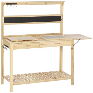Tildasstore Planteringsbord låda och hylla 8 krokar 151x45,5x143 cm