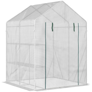 Tildasstore Växthus walk-in 4 hyllor 143x143x195 cm