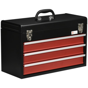 Tildasstore Vertygslåda 4 lådor låsbar metall 51x22x32 cm