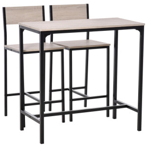 Tildasstore Barbord med 2 stolar metallstomme