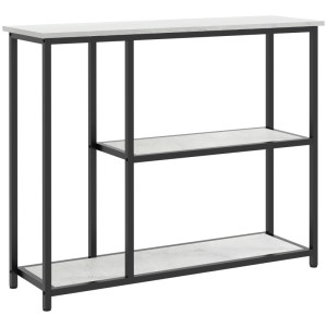 Tildasstore Konsolbord 2 hyllor marmorstil 100x30x80 cm