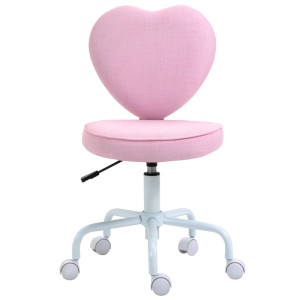 Tildasstore Skrivbordsstol hjärtdesign rosa