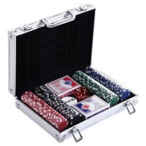 Tildasstore Pokerset 200 pokermarker aluminiumfodral