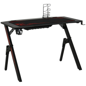Tildasstore Gamingbord metall 110x59x75 cm svart
