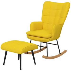 Tildasstore Gungstol med pall 64x89x90 cm gul