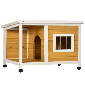 Tildasstore Hundkennel med veranda öppningstak justerbara fötter 85,5x62x60 cm