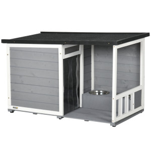 Tildasstore Hundkennel med 2 matskålar 103x62x66cm