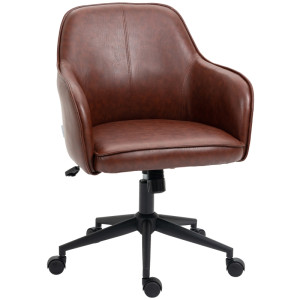Tildasstore Kontorsfåtölj läder brun 58,5x62x91 cm