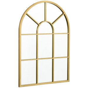 Tildasstore Fönsterspegel med metallram 70x50 cm guld