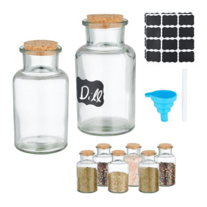 Tildasstore Kryddburkar glas 8-pack 250ml