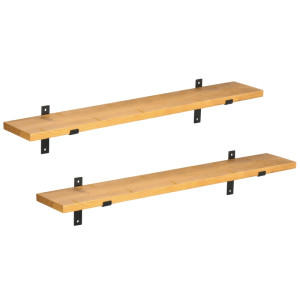 Tildasstore Set med 2 hyllor massivt trä