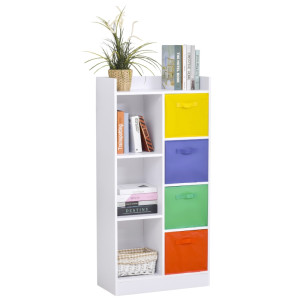 Tildasstore Hylla med tyglådor 62,5x30x128 cm