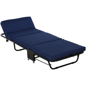 Tildasstore Säng 2i1 hopfällbar 184x65x26 cm blå