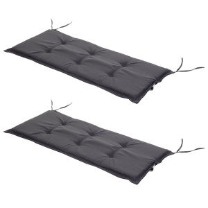Tildasstore Bänkdyna 2-pack 120x50x5 cm mörkgrå