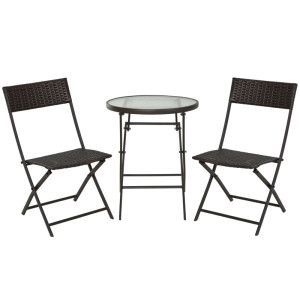 Tildasstore Balkongset 3-delar hopfällbar