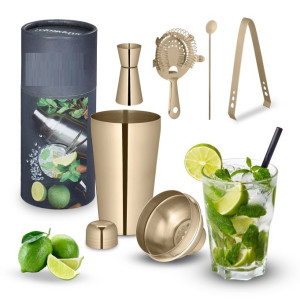 Tildasstore Cocktailset 5-delar rostfritt stål - Guldfärgad