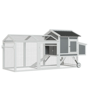 Tildasstore Hönshus med hjul 247x90x114 cm