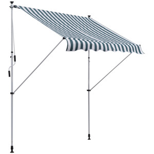 Tildasstore Markis höjdjusterbar 200x150 cm grön/vit