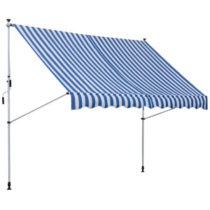 Tildasstore Markis höjdjusterbar 300x150 cm blå/vit