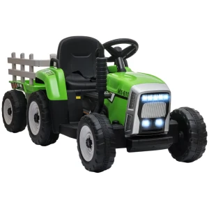 Tildasstore Eltraktor med släp 3-6 km/h 3-6 år grön