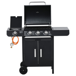 Tildasstore Gasolgrill 4 brännare svart