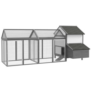 Tildasstore Hönshus 2 utomhusinhägnade grå