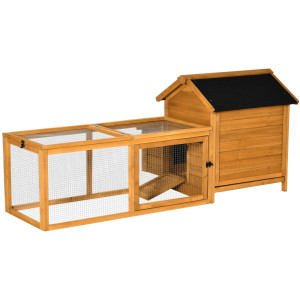 Tildasstore Hönshus massivt trä 180x92x78 cm