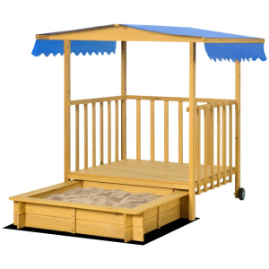 Tildasstore Sandlåda med lekstuga 133x129x137,5 cm