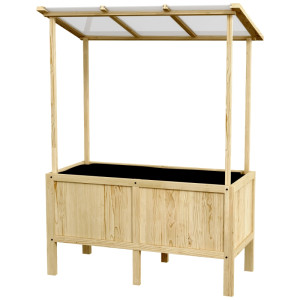 Tildasstore Planteringslåda med tak dräneringshål 110x60x152 cm