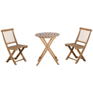 Tildasstore Bistrobord med 2 stolar trä