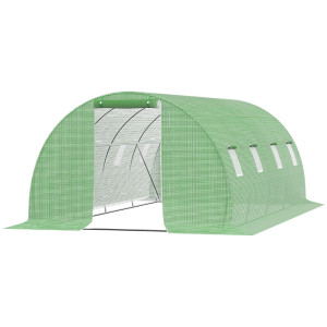 Tildasstore Växthus stålram 6x3x2 m grön