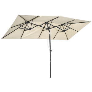 Tildasstore Parasoll fällbart 150x295x170-214 cm beige