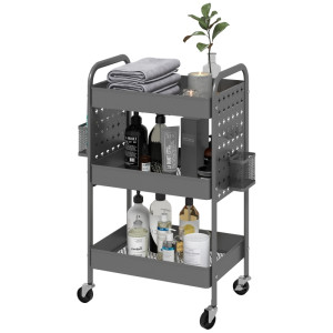 Tildasstore Universalvagn 3 hyllor 53.5x30.5x75 cm - Grå
