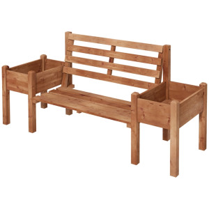 Tildasstore Trädgårdsbänk med blomlådor 184x59x95 cm