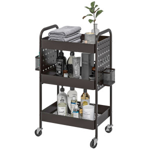 Tildasstore Universalvagn 3 hyllor 53.5x30.5x75 cm - Svart