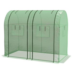 Tildasstore Växthus 2 planteringsytor 185x94x150 cm