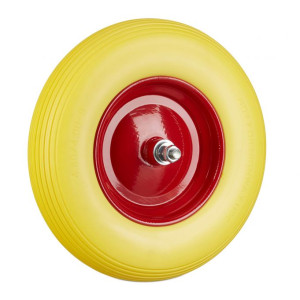 Tildasstore Luftgummihjul 4.80 4.00-8 med axel - Gul/röd