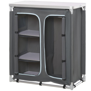 Tildasstore Campingskåp 96x49.5x104 cm grå