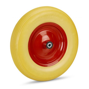 Tildasstore Luftgummihjul 4.80 4.00-8 med adaptrar - Gul/röd