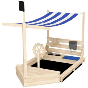 Tildasstore Piratskepp sandlåda med köksset 180x103x144,5 cm