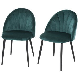 Tildasstore Matstol 2-pack sammet grön