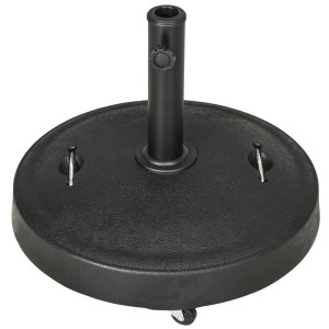 Tildasstore Parasollfot med hjul Ø53x41 cm svart