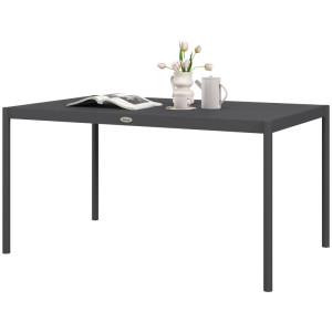Tildasstore Trädgårdsbord aluminium 145x90x74 cm mörkgrå