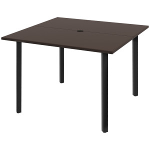 Tildasstore Trädgårdsbord med paraplyhål 100x100x72 cm