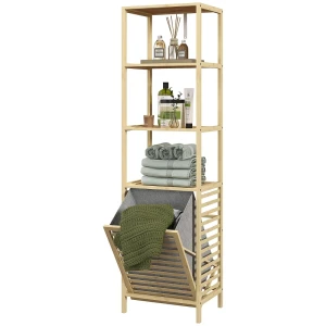 Tildasstore Badrumshylla med tvättkorg 3 hyllor 160 cm
