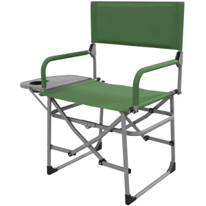 Tildasstore Hopfällbar campingstol med sidobord grön