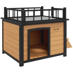 Tildasstore Hundkoja med takterrass 121x77x78 cm