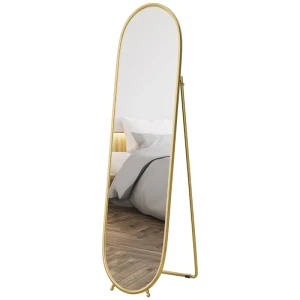 Tildasstore Helkroppsspegel oval 40x160 cm guld