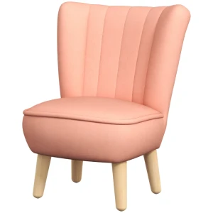Tildasstore Barnfåtölj sammet rosa